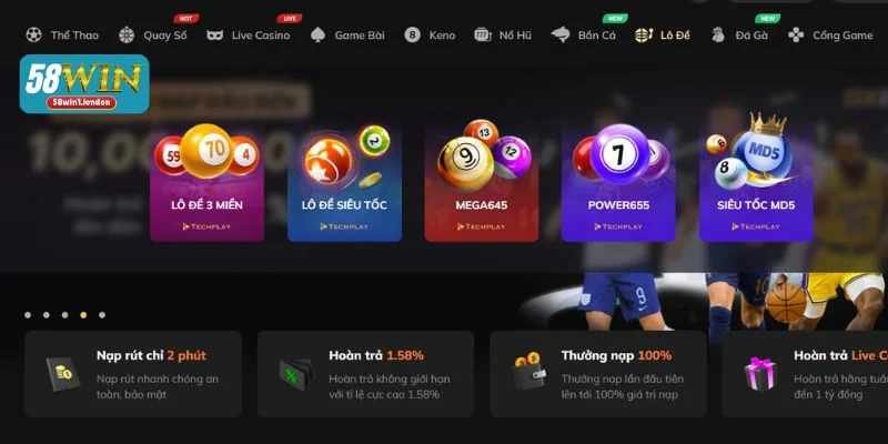 Lô đề 58WIN là sảnh chơi sôi động, đỉnh cao với các con số.